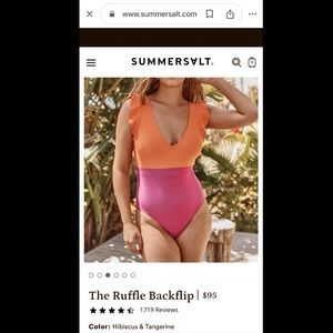 One Piece Ruffle Backflip Swimsuit